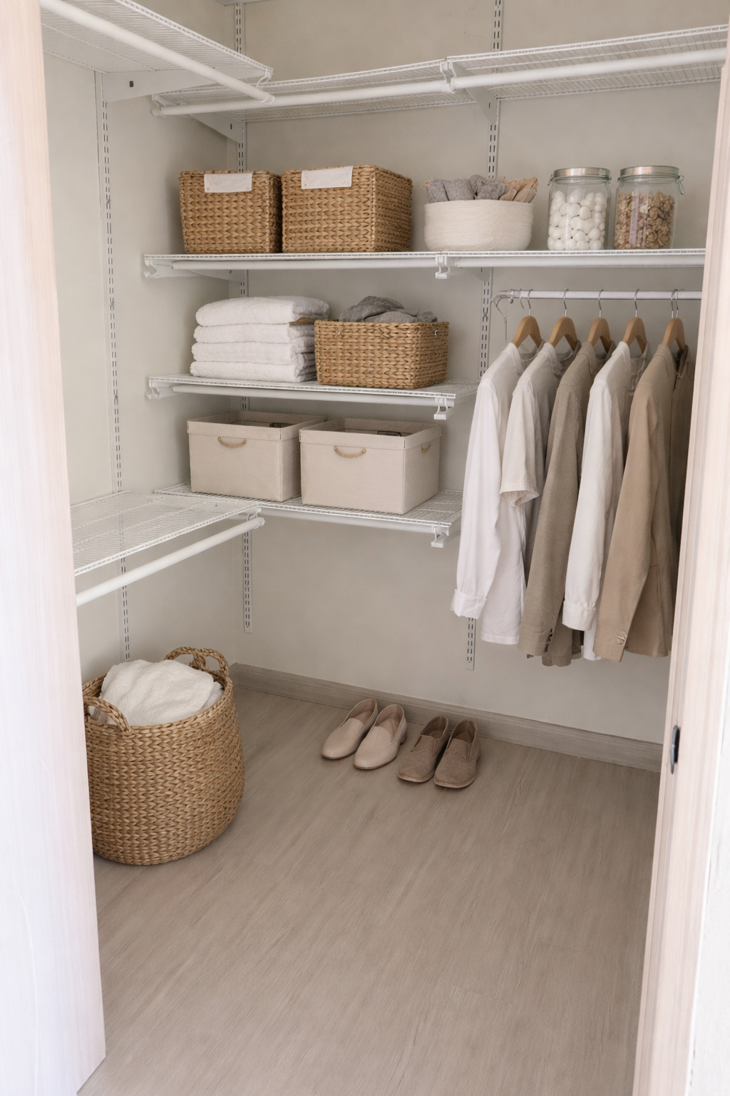 Bedroom Closet l Dhillon Villas Apartments. in Manteca, CA